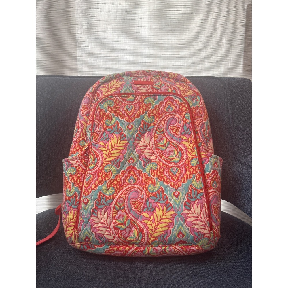 Vera Bradley Paisley Backpack - Red and Green